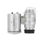 60X Mini Zoom LED UV Jewellers Loupe Microscope Pocket Magnifier with LED Light