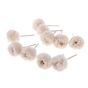 10Pcs Fabric Rotary Tool Buffing Wheel Brush