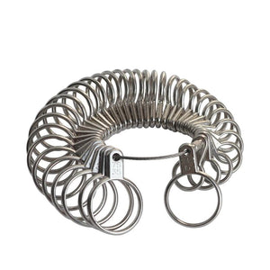 Metal Ring Sizer Measuring Tool Steel Finger Rings Size Measurement