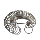 Metal Ring Sizer Measuring Tool Steel Finger Rings Size Measurement
