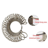Metal Ring Sizer Measuring Tool Steel Finger Rings Size Measurement