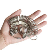 Metal Ring Sizer Measuring Tool Steel Finger Rings Size Measurement