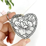 Heart Silicone Mold Pendant Resin Epoxy Molds for Casting Resin Keychain Mold