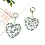 Heart Silicone Mold Pendant Resin Epoxy Molds for Casting Resin Keychain Mold
