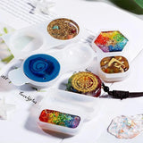 4 Pack Silicone Resin Moulds Jewelry Resin Casting Epoxy Mold Square Round Craft