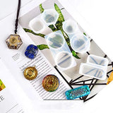 4 Pack Silicone Resin Moulds Jewelry Resin Casting Epoxy Mold Square Round Craft