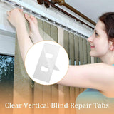 32 Clear Vertical Blind Repair Tabs - Vane Savers - Replacement Slats