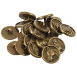 20pcs Horse Head Carved Round Buttons Bronze Tone 15mm Dia.
