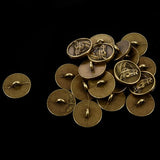 20pcs Horse Head Carved Round Buttons Bronze Tone 15mm Dia.