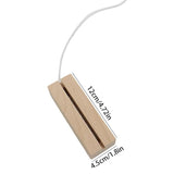 LED Display Base Rectangle Stand 8 Colors Wooden Lighted Base for Resin Art