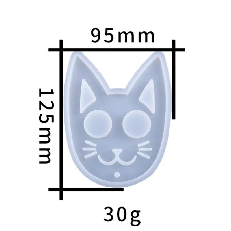 Resin Crystal Epoxy Mold Cat Pendant Kit