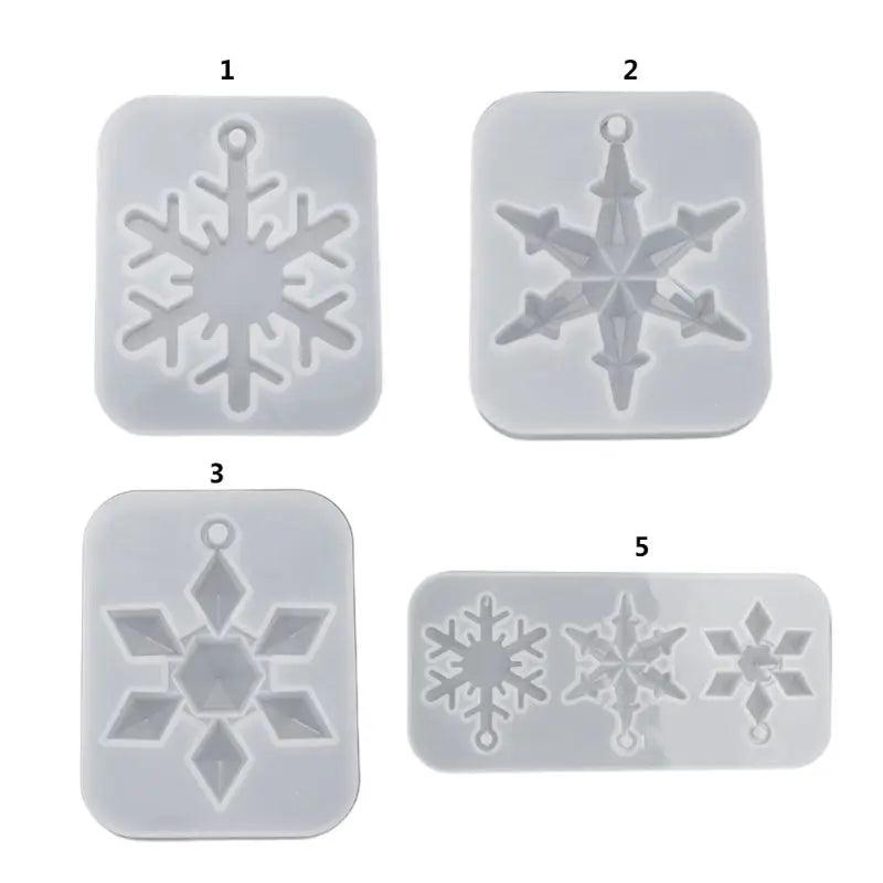 Christmas Snowflake Pendant Silicone Mold for Keychain Necklace Decor