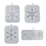 Christmas Snowflake Pendant Silicone Mold for Keychain Necklace Decor