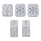 Christmas Snowflake Pendant Silicone Mold for Keychain Necklace Decor