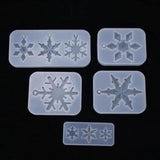 Christmas Snowflake Pendant Silicone Mold for Keychain Necklace Decor