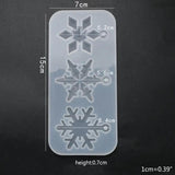 Christmas Snowflake Pendant Silicone Mold for Keychain Necklace Decor