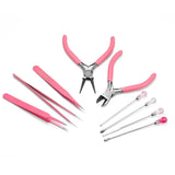 6-in-1 Jewelry Making Tool Kit Pink