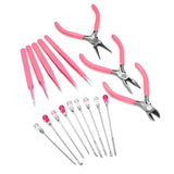 6-in-1 Jewelry Making Tool Kit Pink
