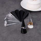 Acrylic Finger Cone Ring Stand Jewelry Display Holder Organize