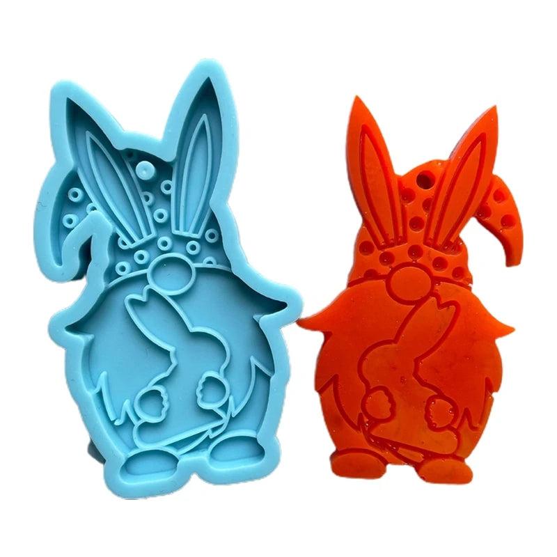 Dwarf Rabbit Keychain Pendant Silicone Mould DIY Crafts