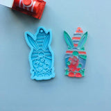 Dwarf Rabbit Keychain Pendant Silicone Mould DIY Crafts