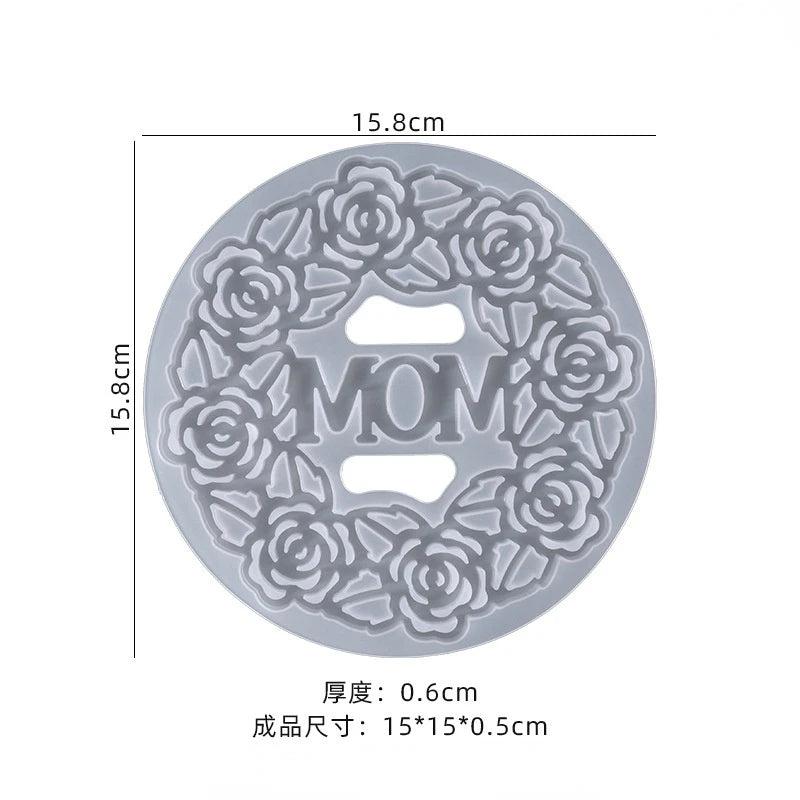 Epoxy Resin Mold Mother Garland Ornaments Cup Mat Silicone Mold