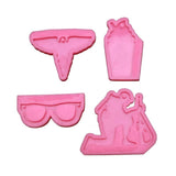 4Pcs Silicone Soldiers Glasses Resin Mold Kit Tools