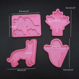 4Pcs Silicone Soldiers Glasses Resin Mold Kit Tools