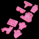 4Pcs Silicone Soldiers Glasses Resin Mold Kit Tools