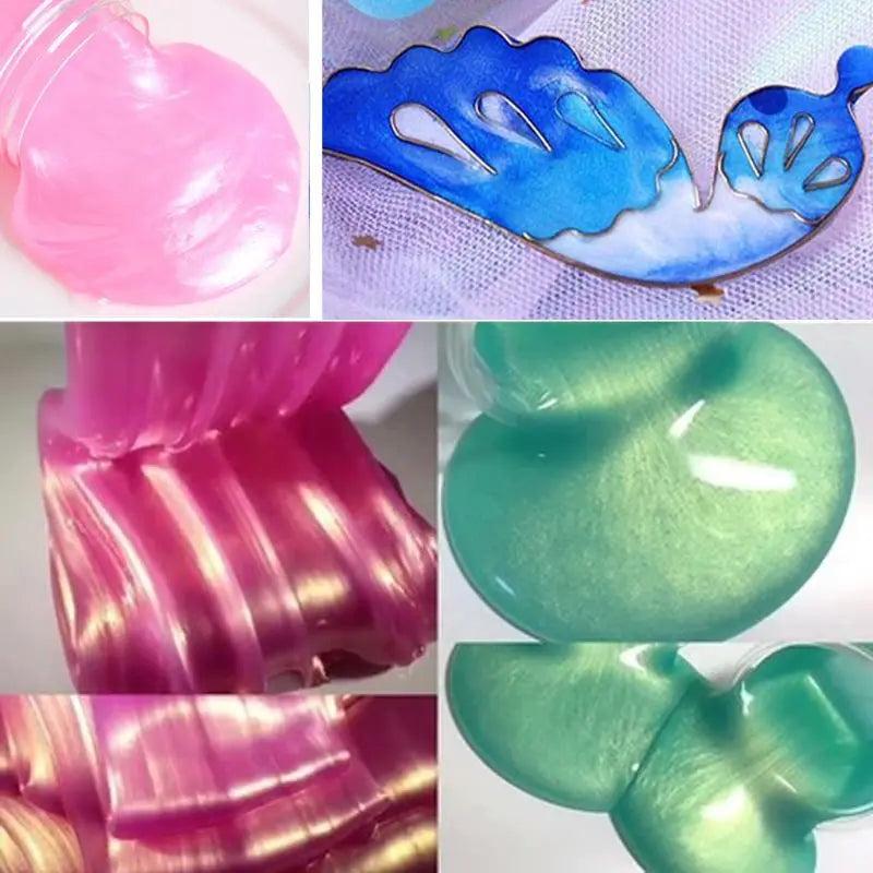 Fluorescent Glow-in-the-Dark Powder & Pearl Pigment Set Resin Jewelry Craft