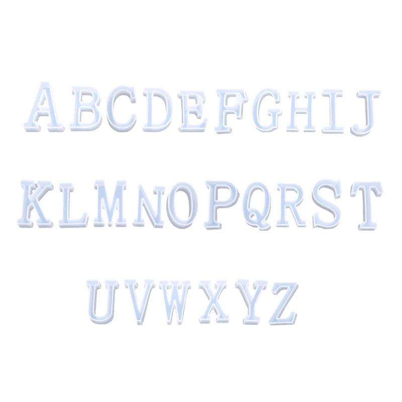 26 Pcs English Letters Alphabet Silicone Mould DIY Jewelry UV Mold