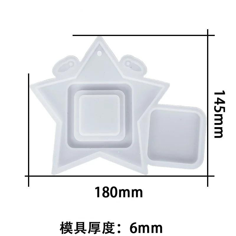 Silicone Mold for Star Photo Frame Decoration DIY Handcraft Epoxy Resin Mold