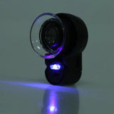 Mini 45X Handheld LED Jewellery Magnifier Loupe UV Currency Detector