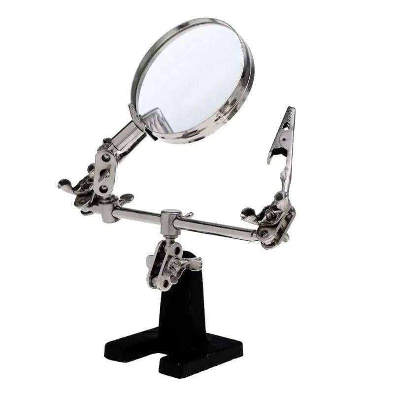 Soldering Iron Stand Holder Magnifier Helping Tool