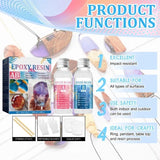 Clear Epoxy Resin and Hardener Kit for Casting, Coating, Art, Wood, Jewelry