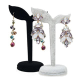 Velvet Earring Display Stand Props Stud Earrings Holder Rack Storage(Grey)