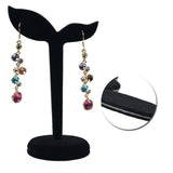Velvet Earring Display Stand Props Stud Earrings Holder Rack Storage(Grey)