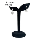 Velvet Earring Display Stand Props Stud Earrings Holder Rack Storage(Grey)