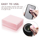 50 Pack Jewelry Cleaning Cloth,Polishing Cloth for Sterling Silver Platinum Pink