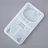 Crystal Makeup Mirror Silicone Mold Cat Cartoon Foldable Mirror