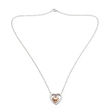 Double Heart Rose Cremation Urn Necklace Pendant Keepsake Memorial Ashes