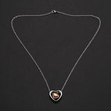 Double Heart Rose Cremation Urn Necklace Pendant Keepsake Memorial Ashes