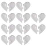 10 Couples Keychains Heart Silicone Mold Puzzle Pendant DIY Craft