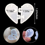 10 Couples Keychains Heart Silicone Mold Puzzle Pendant DIY Craft