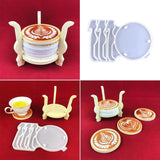 Crystal Epoxy Resin Coaster Holder Silicone Mould DIY Desktop Decoration