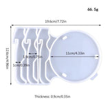 Crystal Epoxy Resin Coaster Holder Silicone Mould DIY Desktop Decoration