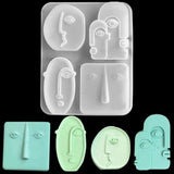 Abstract Human Face Candle Mold for Candle Making and Soap Making