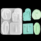 Abstract Human Face Candle Mold for Candle Making and Soap Making