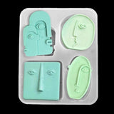 Abstract Human Face Candle Mold for Candle Making and Soap Making