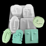 Abstract Human Face Candle Mold for Candle Making and Soap Making